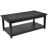 Grey Mosaic Cocktail Table with Casters